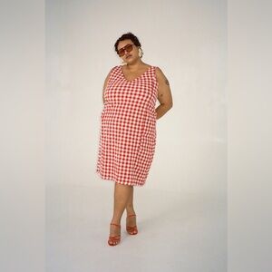 Wray Camilla Dress in Lipstick Check 2XL